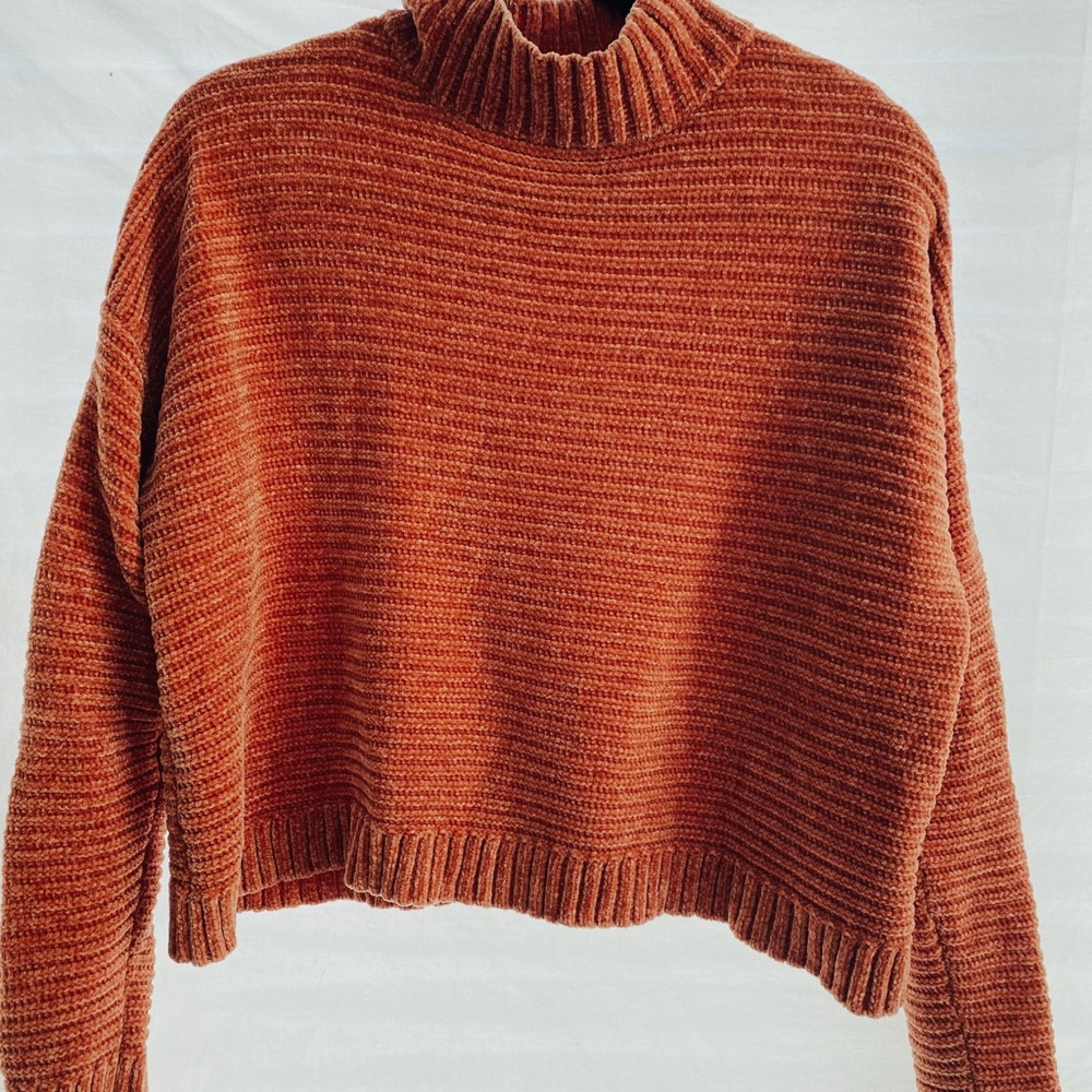 Turtle Neck Cropped Sweater